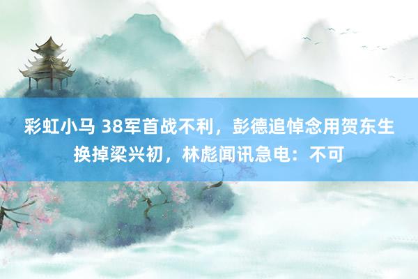 彩虹小马 38军首战不利，彭德追悼念用贺东生换掉梁兴初，林彪闻讯急电：不可