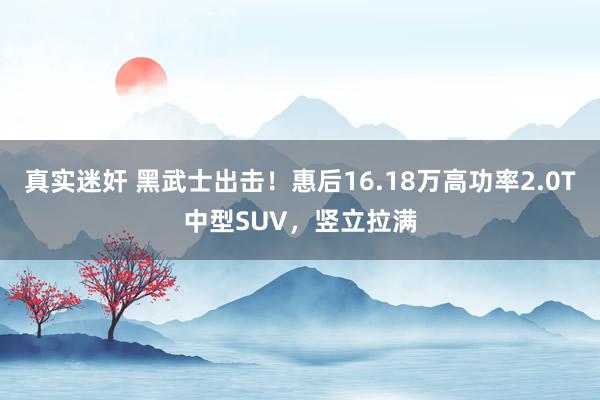 真实迷奸 黑武士出击！惠后16.18万高功率2.0T中型SUV，竖立拉满
