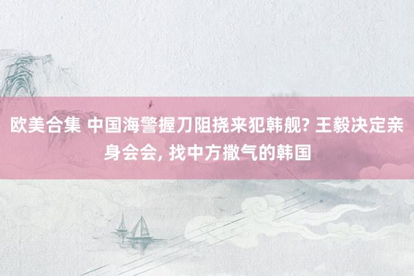 欧美合集 中国海警握刀阻挠来犯韩舰? 王毅决定亲身会会, 找中方撒气的韩国
